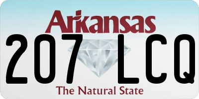 AR license plate 207LCQ