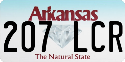 AR license plate 207LCR