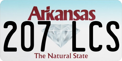 AR license plate 207LCS