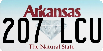 AR license plate 207LCU
