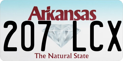 AR license plate 207LCX