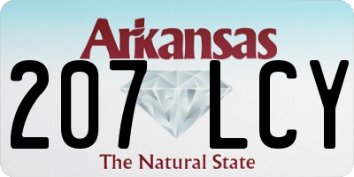 AR license plate 207LCY