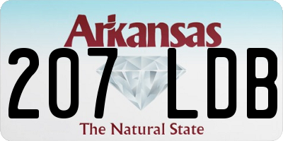AR license plate 207LDB