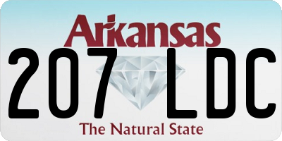 AR license plate 207LDC