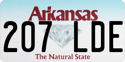 AR license plate 207LDE
