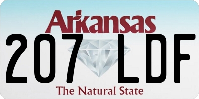 AR license plate 207LDF
