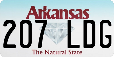 AR license plate 207LDG