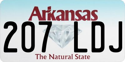 AR license plate 207LDJ