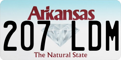 AR license plate 207LDM