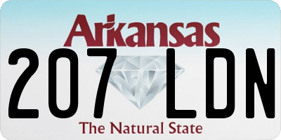 AR license plate 207LDN