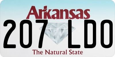 AR license plate 207LDO
