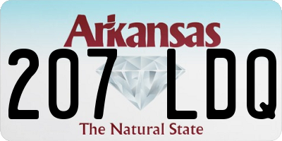 AR license plate 207LDQ