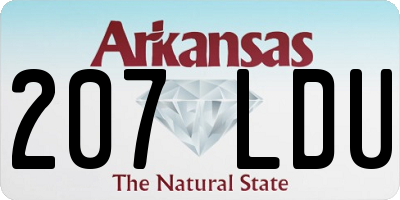 AR license plate 207LDU