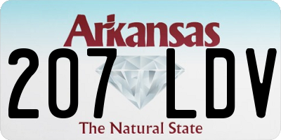 AR license plate 207LDV