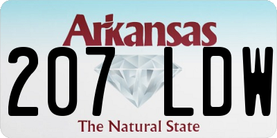 AR license plate 207LDW