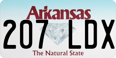 AR license plate 207LDX