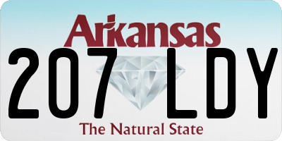 AR license plate 207LDY