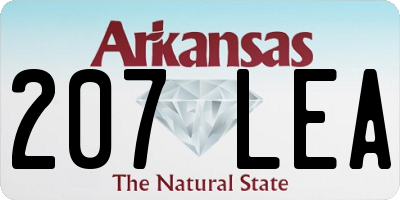 AR license plate 207LEA
