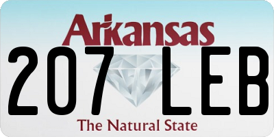 AR license plate 207LEB
