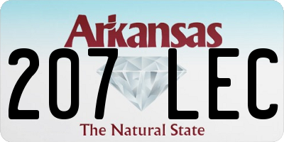 AR license plate 207LEC
