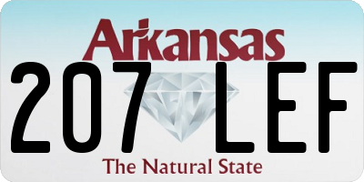 AR license plate 207LEF