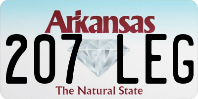 AR license plate 207LEG