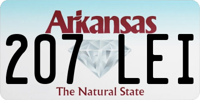 AR license plate 207LEI