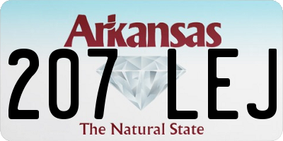 AR license plate 207LEJ