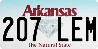 AR license plate 207LEM