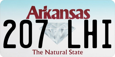 AR license plate 207LHI