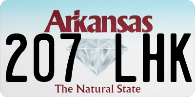 AR license plate 207LHK