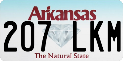 AR license plate 207LKM