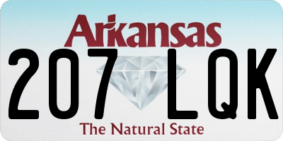 AR license plate 207LQK