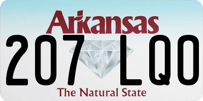 AR license plate 207LQO