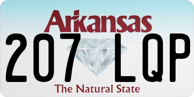 AR license plate 207LQP