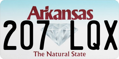 AR license plate 207LQX
