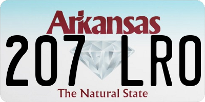 AR license plate 207LRO