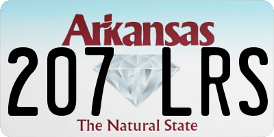 AR license plate 207LRS