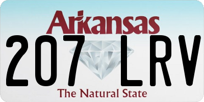 AR license plate 207LRV