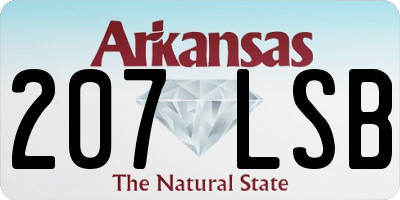 AR license plate 207LSB