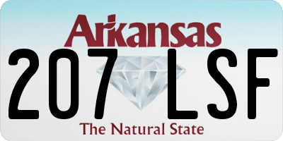 AR license plate 207LSF