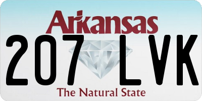 AR license plate 207LVK