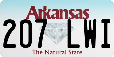 AR license plate 207LWI