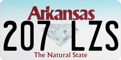 AR license plate 207LZS