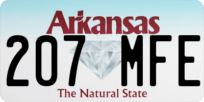 AR license plate 207MFE