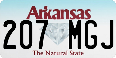 AR license plate 207MGJ