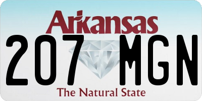 AR license plate 207MGN