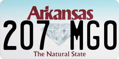 AR license plate 207MGO