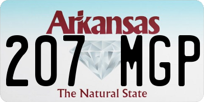 AR license plate 207MGP