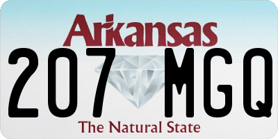 AR license plate 207MGQ